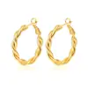 Pendientes Geométricos Retorcidos de Moda Transfronterizos Dorados con Pasador de Plata S925 Pendientes Metálicos Sencillos Pendientes Versátiles Elegantes y Modernos para Mujer