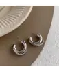 Brincos de Ouro em Formato de C Torcido de Camada Dupla de Alta Qualidade, Exquisitos, Modernos, Versáteis, Tendência, Simples, Design de Nicho Atacado
