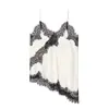 Exportación Transfronteriza Ropa Femenina Estilo Europeo y Americano Za Otoño Nuevo Elegante Versátil Encaje Decorativo Lencería Tops