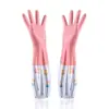 Guantes para Lavar Platos con Forro de Felpa para Limpieza del Hogar, Caucho Duradero, Extra Largos y Gruesos, Impermeables, Adecuados para Mujeres para Lavar Platos y Ropa