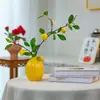 Jarrón de Cerámica Limón Estilo Nórdico Creativo Arreglos Florales Frescos Decoraciones para el Hogar Adornos de Mesa Simples Alta Calidad Estilo Ins