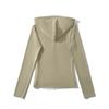 Otoño e Invierno para Mujer Estilo Spice Girl Material Grueso Combinación de Colores Sudadera con Capucha de Manga Larga Europea y Americana Cintura Casual Cálido Combinación de Colores Suéter con Capucha