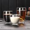 Vaso Transparente de Vidrio de Borosilicato Alto de Doble Capa con Aislamiento Térmico y Antiescaldante para Leche, Jugo, Bebidas, para el Hogar, Hospitalidad