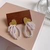 Pendientes de borlas de perlas con forma de corazón de amor de lujo con diseño de nicho Sense Light para mujer, nuevos pendientes de moda 2022