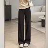 Pantalones Elegantes para el Trayecto Sin Cintura Recompensa Pantalones Casuales Minimalistas Queridos Pantalones Adelgazantes Pierna Estrecha Pierna Ancha Pierna Recta Pantalones de Otoño Invierno Pantalones Divinos Mujer