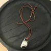 Collar de Piedra Natural Tejida Secreto, Diseño de Nicho, Colgante Metálico de Lujo Ligero, Cadena Tejida para Suéter, Cadena para Clavícula