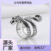 Anillo de dragón para hombre, joyería retro envejecida, anillo de dragón zodiacal para dedo índice a la moda, anillo dominante de dragón, anillo de dragón personalizado para hombre al por mayor