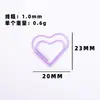 Clips de Papel Metálicos de Colores en Forma de Corazón, Lindos Marcapáginas de Oficina de Forma Irregular, Clips de Papel para Encuadernación