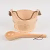Accesorios para Sala de Sauna Cubo de Madera, Equipo para Sala de Vapor, Cubo de Baño, Cuchara de Madera, Cubo de Madera Antibacterial y a Prueba de Moho para Hotel