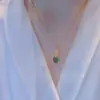 Collar Popular Transfronterizo de Acero de Titanio Pixiu Atrae Fortuna para Mujer, Cadena de Clavícula Versátil de Oro Rosa de Moda que No se Desvanece