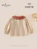 Nueva Colección de Otoño: Ropa para Bebés Niñas Clase A - Camisa Suave Floral Transpirable con Cuello de Encaje para Bebés Niñas