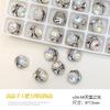 Nuevos accesorios para uñas con taladro cuadrado de grasa explosiva con destellos, hechos a mano, con acabado de bola de diamante, súper destellos, aleación de cristal, joyería para uñas al por mayor