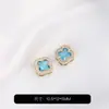 Clover de Cuatro Hojas Colorido de Oro de 14 Quilates Relleno que Conserva el Color Piedra de Color Zircón Cuentas Espaciadoras Pulsera de Cristal Hecha a Mano DIY Accesorios de Joyería con Cuentas