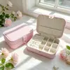 El más vendido en Europa y América, bolsa de almacenamiento de joyería de cuero estilo ins, caja organizadora de accesorios con múltiples compartimentos, caja de almacenamiento especial para collares, pulseras y pendientes