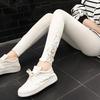 [Paquete de dos piezas] Leggings, pantalones, ropa exterior, encaje, cintura alta, adelgazamiento, elástico, ajustado, combina con todo, pantalones finos de primavera y otoño.
