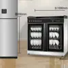 Gabinete de Desinfecção para Desktop Armário de Chá de Aço Inoxidável Gabinete de Desinfecção para Refeições Armário Compartimentado Armário de Louça Comercial Grande para Hotel Catering