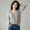Novo Cardigã Casual Estilo OL Outono 2026 Japonês e Coreano Gola V Suéter Regular Malha Feminina