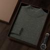 Suéter de cuello alto medio de cachemira para hombre, integrado sin costuras, otoño e invierno, suéter de punto para hombre, talla grande, suéter de lana, suéter básico