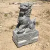 Par de Unicornios de Piedra Tallada Azul Entrada de Patio Fortuna Masculino y Femenino Unicornios de Piedra Tallada Adornos para el Hogar