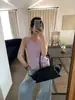 Liquidación, Sin Devoluciones ni Cambios. Camiseta sin mangas de tirantes básica clásica versátil elástica estilo coreano de verano para mujer 11028