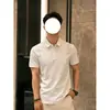 Camisa polo blanca con cuello para hombre, camiseta de verano de manga corta, top casual versátil simple de malla transpirable de media manga