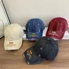 Boné de Baseball Retrô Americano Desgastado para Homens e Mulheres, Novo Chapéu com Bordado de Letras para Primavera e Outono, Boné Bico de Pato Emagrecedor