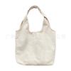 Bolso de hombro combinable, bolso de compras portátil, bolso de lona de gran capacidad, bolso de mano sencillo, bolso de algodón para libros de estudiantes