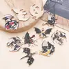 Aleación de Zinc Estilo Oscuro Colgante de Dragón con Goteo de Aceite Encanto de Estrella y Luna Pterodáctilo Accesorios para Joyería de Aretes y Llaveros Hechos a Mano DIY