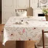 Mantel de Mesa con Flores Frescas Impermeable y a Prueba de Aceite 2026 Lujo Ligero Atmósfera de Alta Gama Lavable Rectangular Mantel de Mesa