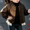 Jaqueta Feminina Primavera e Outono 2026 Novo Estilo Acabamento em Renda Jaqueta de Couro Menina Top Estiloso Comércio Exterior Dropshipping