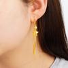 Pendientes de borlas de oro de 18 quilates de imitación simple. Explosiones de puestos en vivo de celebridades de Internet. Primeras joyas transfronterizas. Pendientes de oro con arena de Vietnam.