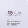 Hengguang 316L Cobre Banhado a Ouro Micro-Incustado Zircônia Rosa Conjunto Mais Vendido Joias para Piercing Brincos Studs Studs de Osso da Orelha Atacado