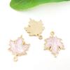 1 Colgante de Aleación con Goteo de Aceite de Hoja de Arce 19X24Mm DIY Accesorios de Joyería Coreana Aretes Colgante Paquete de Materiales