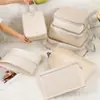 Set de cinco piezas de almacenamiento para viajes multiestilo, bolsa de almacenamiento portátil de tela Oxford con patrón de diamante impermeable