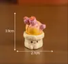Mini Cacto Fofo Miniatura Simulação Suculenta Fofa Planta em Vaso Modelo Brinquedo Decoração de Mesa de Escritório Ornamento Criativo