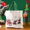 Saco de presente de Natal, bolsa de lona infantil com desenho animado, saco de embalagem personalizado com logotipo