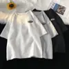 Camisa de manga corta oversize High Street gofrada casual de media manga liquidación retro americano verano pareja para elegir hombres