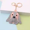 Llavero de Perro de Cuero Lindo Dibujo Animado Bulldog Francés Colgante para Bolso Accesorio Pequeño Regalo Adorno Colgante Creativo