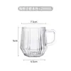 Copo de Vidro Criativo com Alça para Uso Doméstico, Copo de Beber com Aparência Sofisticada, Copo de Café de Vidro de Alto Padrão para Uso Comercial, Copo para Bebidas e Sucos