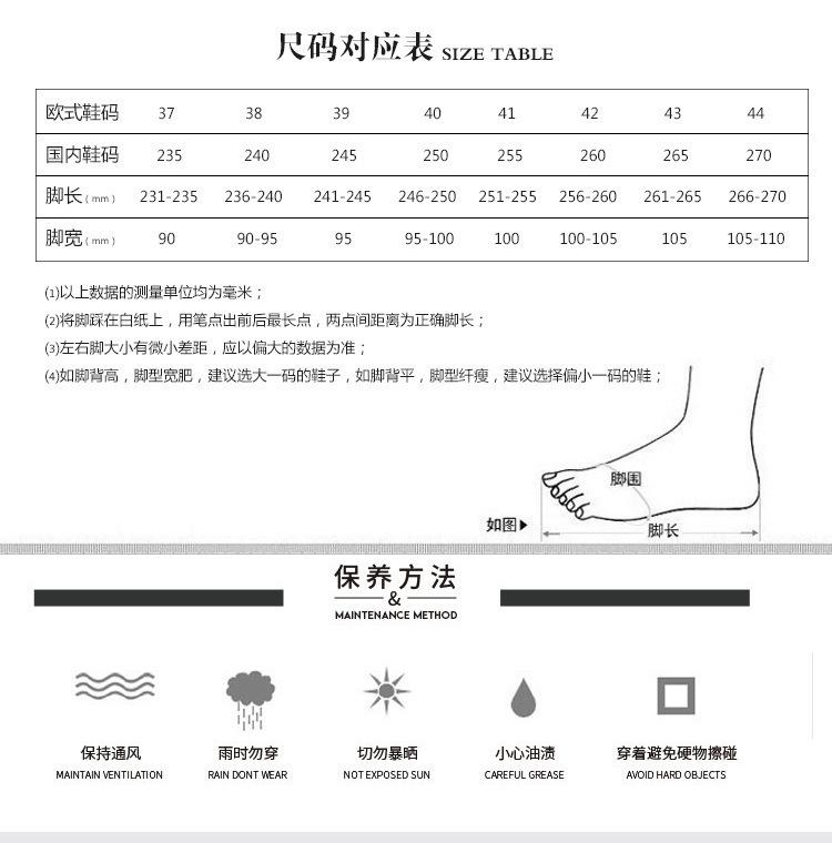 尺码表1