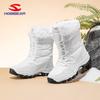 Botas de Nieve de Invierno Hobibear para Hombre y Mujer Zapatos de Algodón Relleno de Caña Media Moda con Cordones Botas de Algodón Ventas Directas de Fábrica