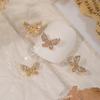 Accesorios de Arte de Uñas de Mariposa Plateada de Alta Gama, Sensación Popular en Internet, Mini Mariposa Incrustada de Diamantes, Exquisitas Decoraciones para Arte de Uñas