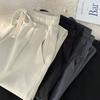 Pantalones de Seda de Hielo de Verano para Hombre, Pantalones Casuales Sueltos y Delgados, Estilo Coreano, Modernos, Ins, Joker, Pantalones Pequeños de Estilo Occidental, Pantalones Rectos