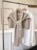 Chal coreano de otoño e invierno para mujer, protector solar, color liso, tejido, con cuello postizo, pañuelo cuadrado pequeño, chal versátil para los hombros