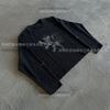 Sudadera con Cuello Redondo Estampada Punk Estilosa Transfronteriza Europea y Americana Pulóver de Manga Larga Camiseta Base Ropa Retro Y2K
