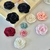 DIY Coreano Borda Queimada 6cm Camélia Joias Infantis Acessórios para Cabelo Flores de Tecido Acessórios de Roupas Feitos à Mão