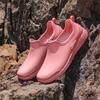 Botas de Lluvia de Corte Bajo para Mujer, Botas de Lluvia Bajas de Primavera y Otoño, Ropa Exterior de Moda, Zapatos Impermeables Antideslizantes, Zapatos Planos de Trabajo para Cocina Lavado de Autos, Zapatos de Goma