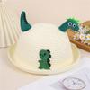 Sombrilla para Niños y Niñas Bebé Linda Súper Linda Sombrero de Sol Infantil Verano Visera Curva Sombrero de Paja Transpirable con Oso de Dibujos Animados