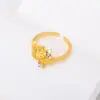 Anillo de Serpiente Vintage Golden Rose para Mujer, Moda Abierto Versátil Elegante Floral Personalidad Joyería de Gama Alta al por Mayor