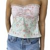 Amazon AliExpress desejo2023 Verão Europeu e Americano Novo Laço Casual Confortável Sexy All-match Tube Top Curto